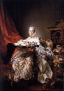 Francois-Hubert Drouais Portrait of Madame de Pompadour at her Tambour Frame oil painting